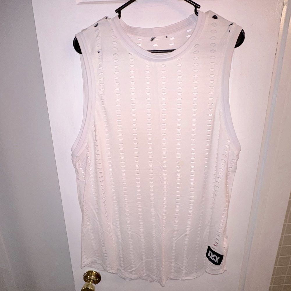 IVY PARK White Cutout Muscle‎ Tee